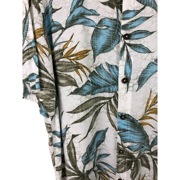 Margaritaville Mens Size Large Button Up Short Sleeve Shirt Tropical Theme - Picture 5 of 13